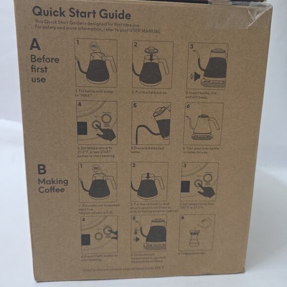 Mecity Electric Kettle Gooseneck Pour Over Kettle Coffee Tea Formula Amazing - Picture 4 of 5